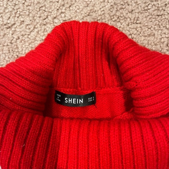 Women's SHEIN rolled turtle neck pointelle knit sweater - Picture 8 of 10